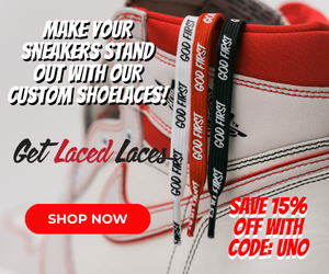 Get Laced Laces -- custom shoelaces, 15% off with code UNO